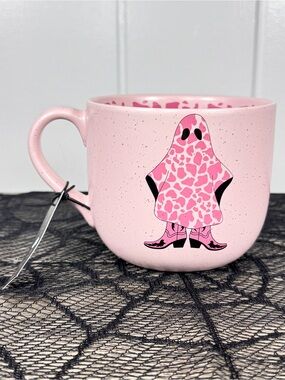 NEW Better Living Leopard Cowgirl Ghost Halloween Mug
